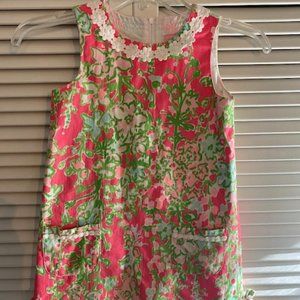 Lilly Pulitzer, girls size 6,  pink, green, blue shift dress